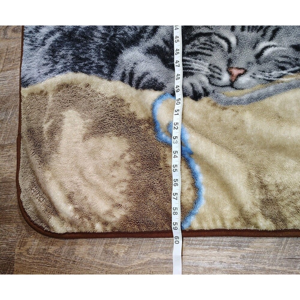 Cat Throw Blanket Plush Soft Books Yarn Cottagecore Crazy Cat Lady Cozy Cottage - Picture 6 of 6